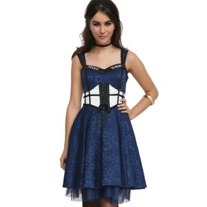 Doctor Who TARDIS Dress Halloween Costume Cosplay Corset Style Lace Up Large LG